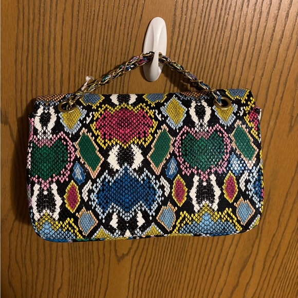 Multicolor Snake Print Women's Purse Bag - Picture 10 of 10